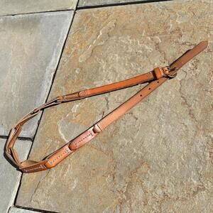 Y2K 2008 Brown Leather Sectional + Blue Stitched Center Belt